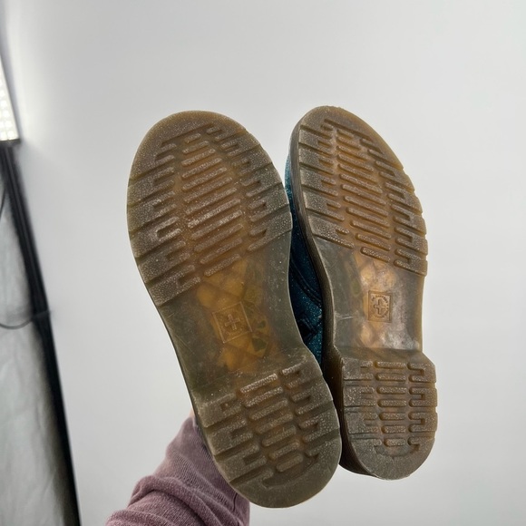 Dr Martens Pascal Turquoise Blue Glitter Boots US Size 2 - Picture 6 of 10